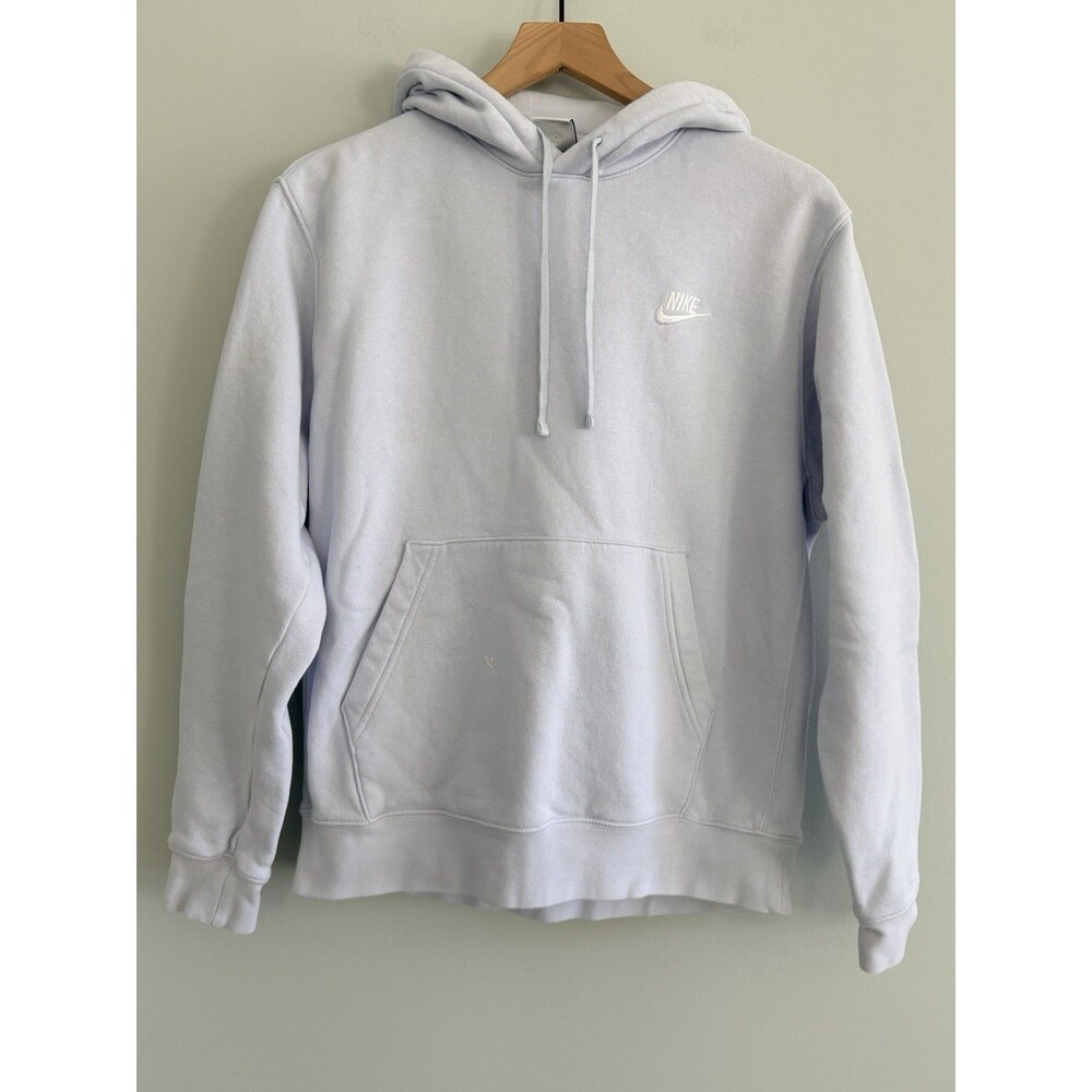 Nike Hoodie Mens Medium Greyish Blue Fleece Sweatshirt Pockets
